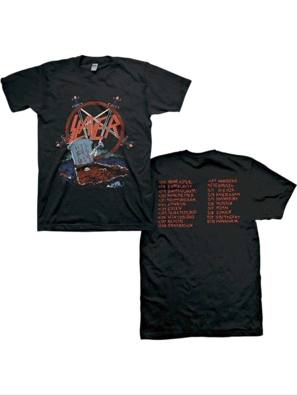 Slayer Open Grave Size Medium Black Shirt